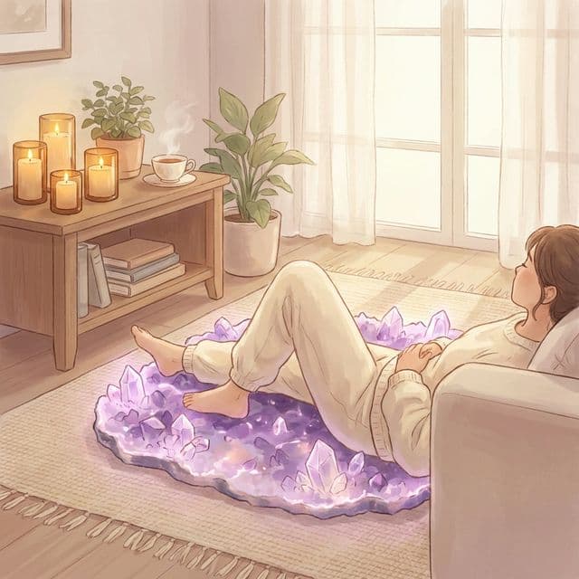 Self-care arjessa: päivittäinen energianlähteesi kristallimatolla